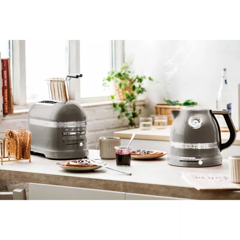 Hervidor eléctrico KITCHENAID 5KEK1522EMS — 1,5 L, 2400 W, acero inoxidable, 7 ajustes de temperatura