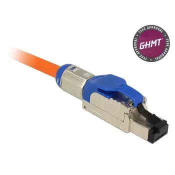 Conector de cable RJ-45 DeLOCK 86487 Azul Plata