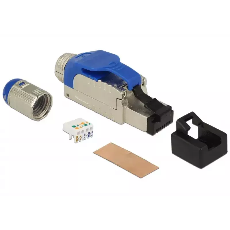 Conector de cable RJ-45 DeLOCK 86487 Azul Plata