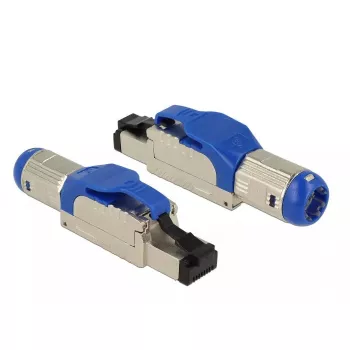 Conector de cable RJ-45 DeLOCK 86487 Azul Plata