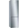 Bosch Serie 6 KGE39AICA frigorífico combi, de libre instalación, 343 l (249 l + 94 l), 201 cm, clase energética C, acero inoxidable