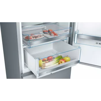 Bosch Serie 6 KGE39AICA frigorífico-congelador combinado independiente 343 L acero inoxidable