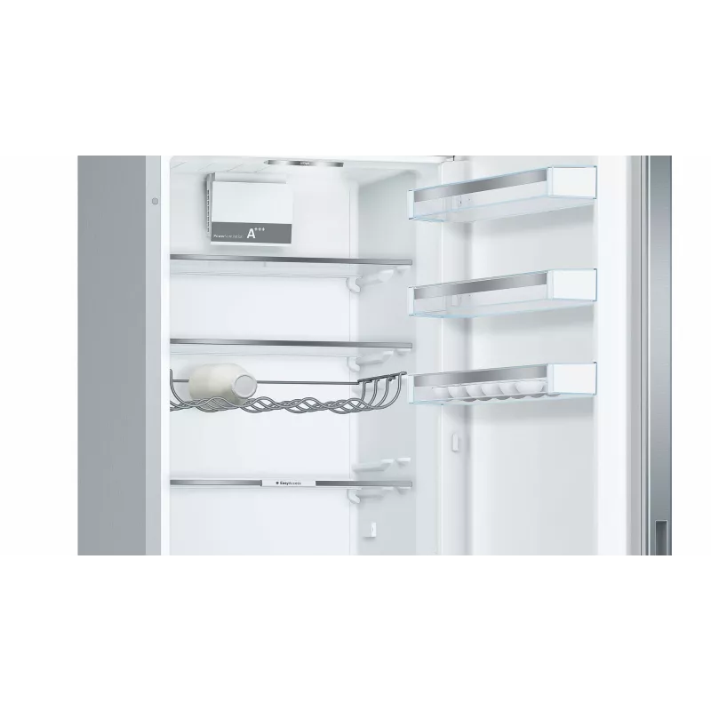 Bosch Serie 6 KGE39AICA frigorífico combi, de libre instalación, 343 l (249 l + 94 l), 201 cm, clase energética C, acero inoxidable