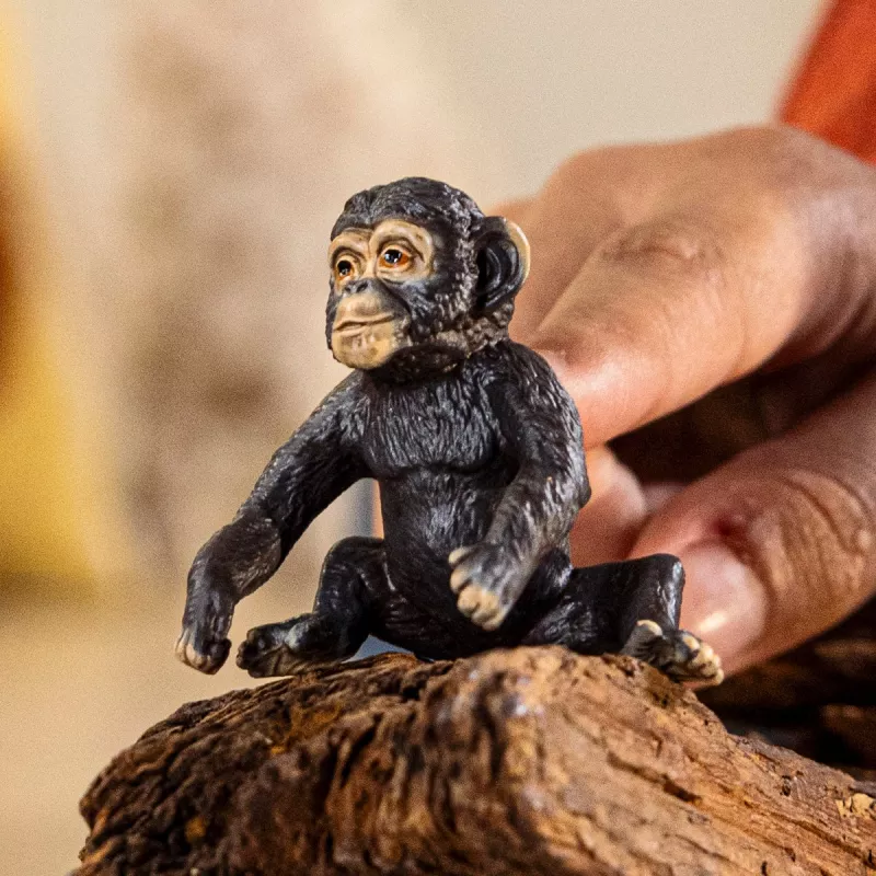 Figura Schleich bebé chimpancé 14884 — WILD LIFE multicolor, para niños a partir de 3 años