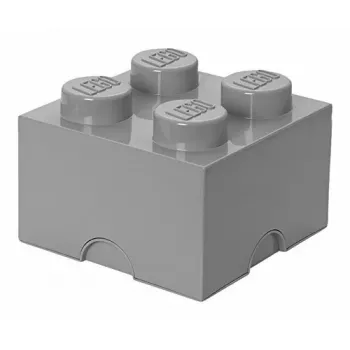 Caja de almacenamiento LEGO Storage Brick 4 gris RC40031740, contenedor apilable para juguetes y almacenamiento