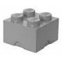Caja de almacenamiento LEGO Storage Brick 4 gris RC40031740, contenedor apilable para juguetes y almacenamiento