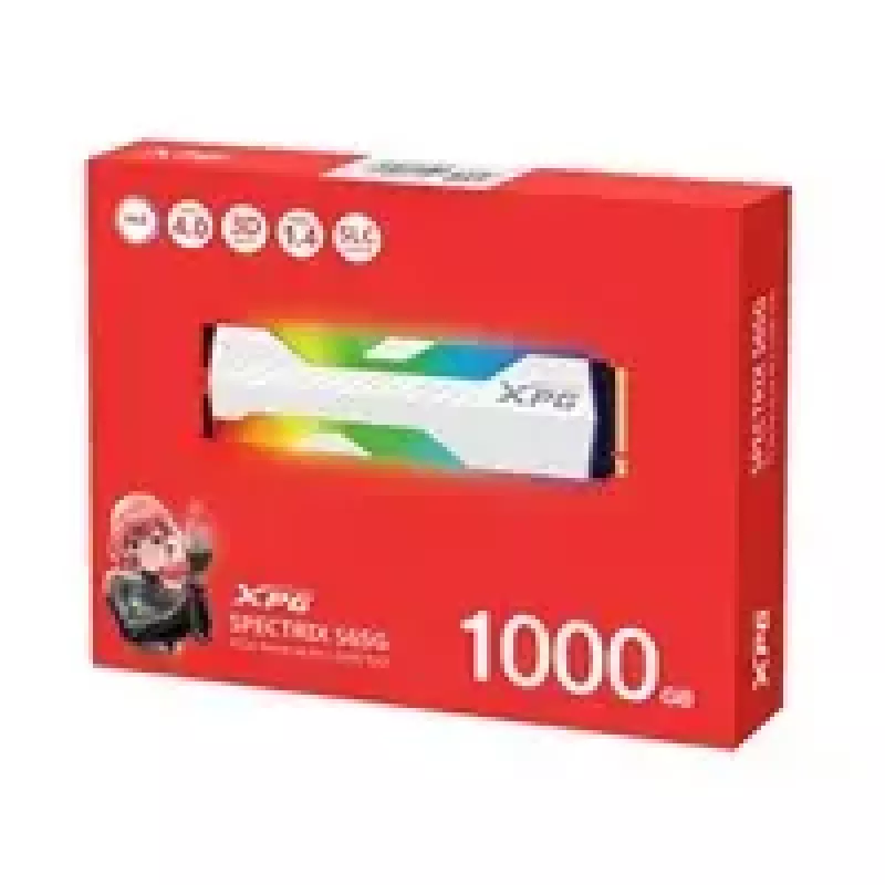 ADATA XPG Spectrix S65G SSD de 1 TB M.2 2280, PCIe 4.0 x4, lectura 6000 MB/s, escritura 4000 MB/s, aluminio