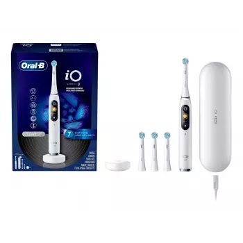 Cepillo de dientes eléctrico Oral‑B iO Series 9 Luxe Edition — White Alabaster