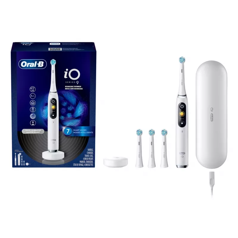 Cepillo de dientes eléctrico Oral‑B iO Series 9 Luxe Edition — White Alabaster