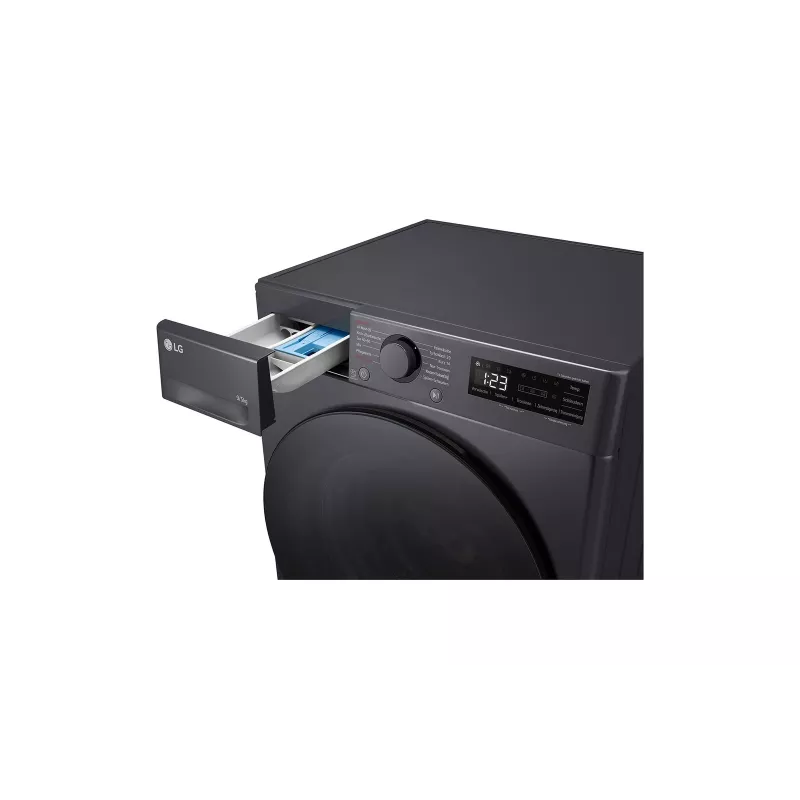 Lavadora secadora LG V5WD95SLIMB carga frontal independiente 5 kg 1200 rpm negra