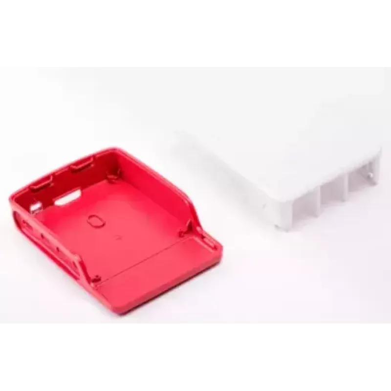 Raspberry Pi RB-CaseP4+06W carcasa oficial para Raspberry Pi 4B, plástico ABS, rojo/blanco