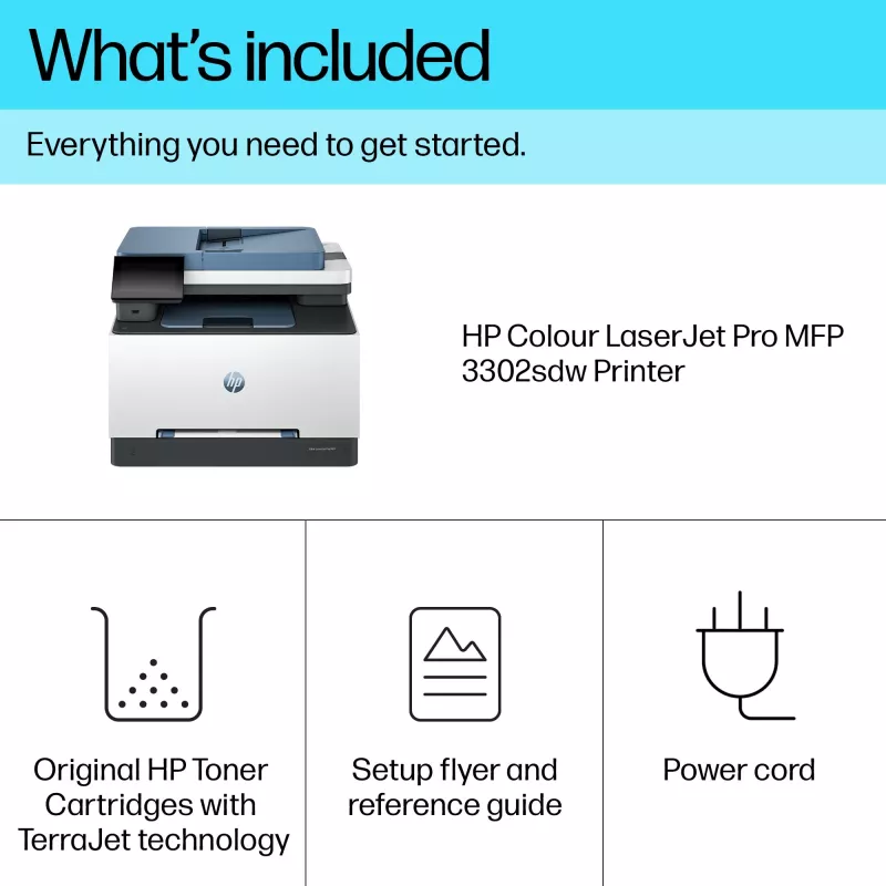Impresora multifunción HP Color LaserJet Pro MFP 3302sdw láser color