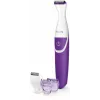 Recortador de bikini Philips Essential BRT383/15, 3 niveles de longitud, pila AA, 120 min de autonomía, blanco/violeta