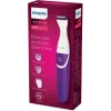 Recortador de bikini Philips Essential BRT383/15, 3 niveles de longitud, pila AA, 120 min de autonomía, blanco/violeta