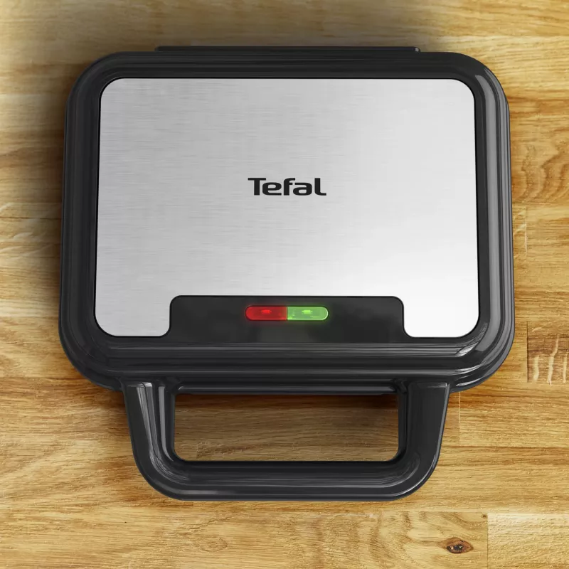 Sandwichera Tefal SW383D10 700 W negra, acero inoxidable