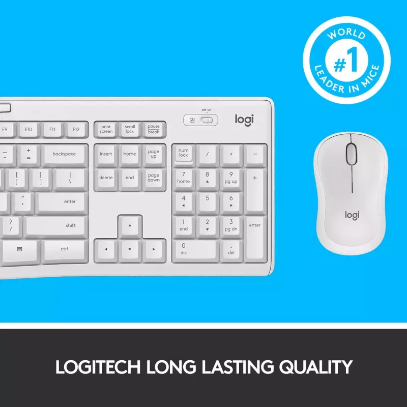 Conjunto de teclado y ratón inalámbricos Logitech MK295 Silent