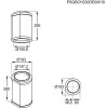 Tubo de extensión para campana extractora Electrolux M8CKSL28 Negro Acero inoxidable, Ø193 mm × H295 mm