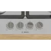 Placa de gas integrable Bosch Serie 4 PGH6B5K90, 4 zonas acero inoxidable, 60 cm, mandos giratorios, quemador wok