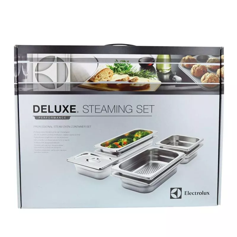 Electrolux PKKS8 Set de vaporera, acero, 4 piezas