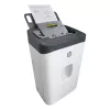 Destructora de papel HP ONESHRED Auto 200CC — alimentación automática para 200 hojas, microcorte P-4, depósito de 28 litros, blanco y gris