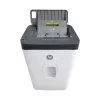 Destructora de papel HP ONESHRED Auto 200CC — alimentación automática para 200 hojas, microcorte P-4, depósito de 28 litros, blanco y gris