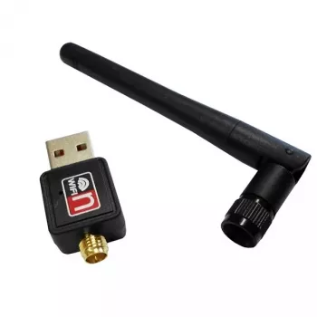 Adaptador USB wifi SAVIO CL-63, banda única 2,4 GHz, 150 Mbit/s, Realtek RTL8188CU, antena externa, USB 2.0