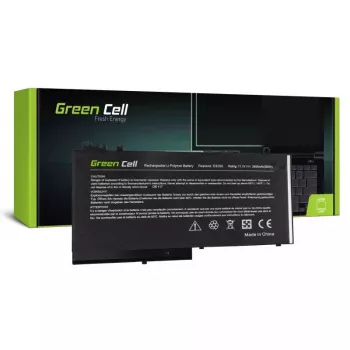 Batería Green Cell DE117 para DELL Latitude 11 3150/3160, 12/ E5250/E5270 — LiPo 11.1V 3400mAh, 4 celdas, negro