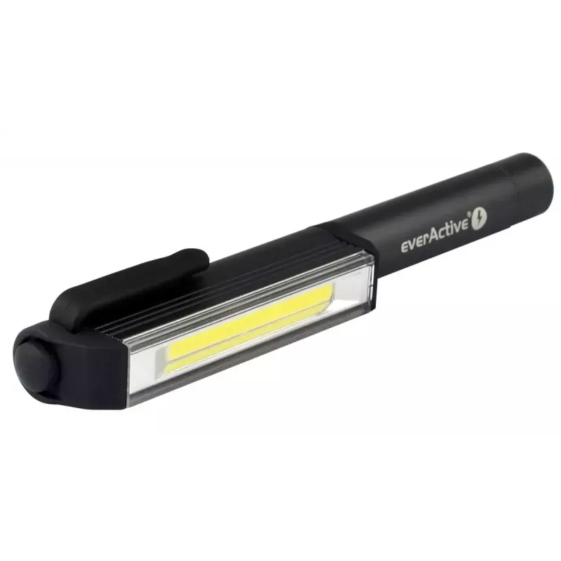 everActive WL-200 linterna de trabajo de inspección COB LED, 3 W, 200 lm, IP44, aluminio, imanes y clip, 3×AAA
