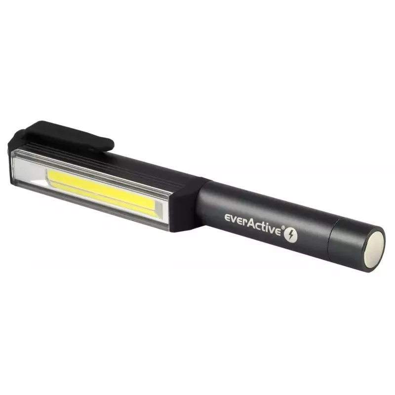 everActive WL-200 linterna de trabajo de inspección COB LED, 3 W, 200 lm, IP44, aluminio, imanes y clip, 3×AAA
