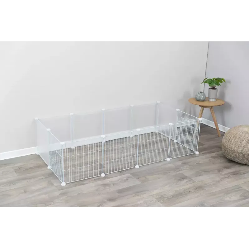 Trixie corral de interior TX-62460 para cobayas/conejos, 140 x 35 x 70 cm, blanco