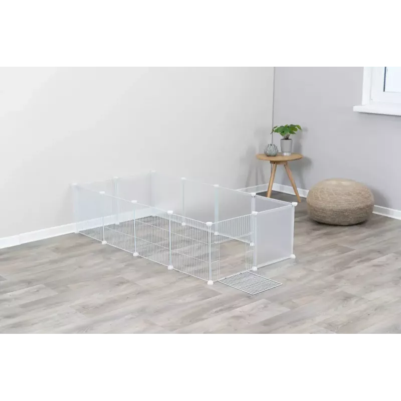 Trixie corral de interior TX-62460 para cobayas/conejos, 140 x 35 x 70 cm, blanco
