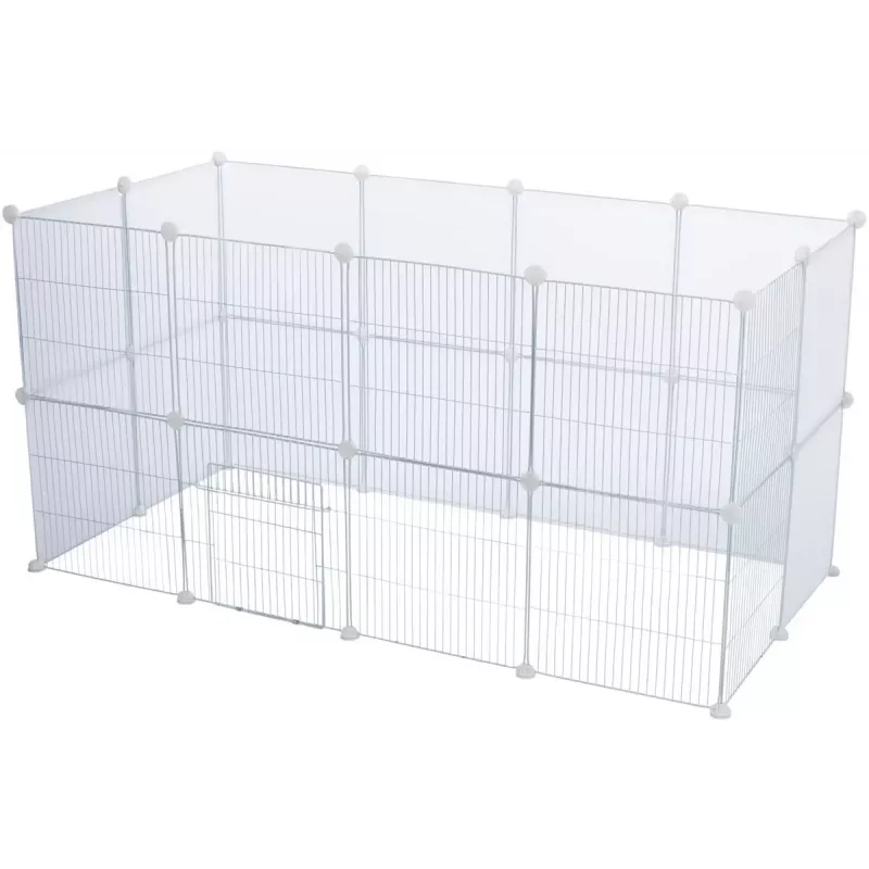 Trixie corral de interior TX-62460 para cobayas/conejos, 140 x 35 x 70 cm, blanco