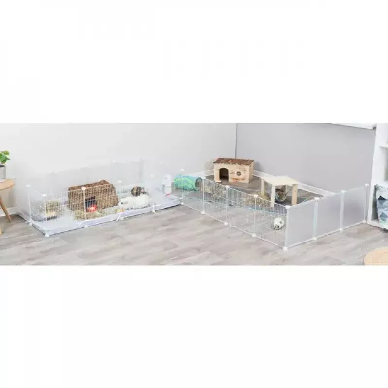 Trixie corral de interior TX-62460 para cobayas/conejos, 140 x 35 x 70 cm, blanco