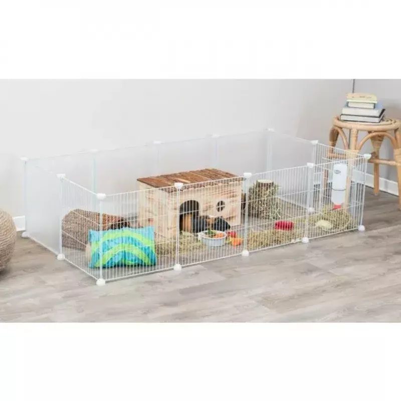 Trixie corral de interior TX-62460 para cobayas/conejos, 140 x 35 x 70 cm, blanco