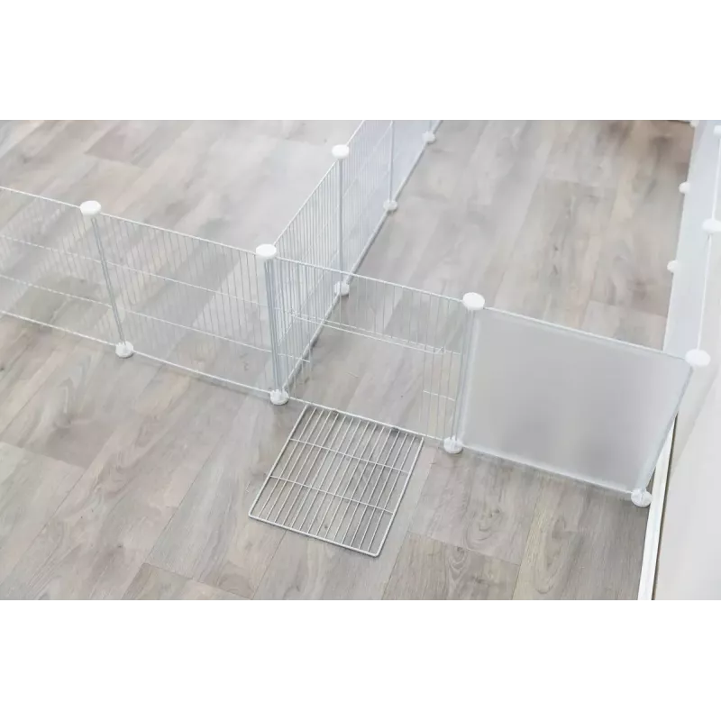 Trixie corral de interior TX-62460 para cobayas/conejos, 140 x 35 x 70 cm, blanco