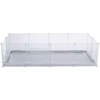 Parque interior Trixie TX-62460 para cobayas/conejos, metal, gris, 1400×700×350 mm