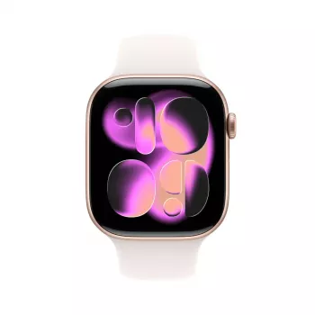 Apple Watch Series 11 GPS 46mm caja de aluminio oro rosa con correa deportiva Light Blush S/M