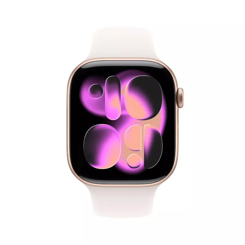 Apple Watch Series 11 GPS 46mm caja de aluminio oro rosa con correa deportiva Light Blush S/M