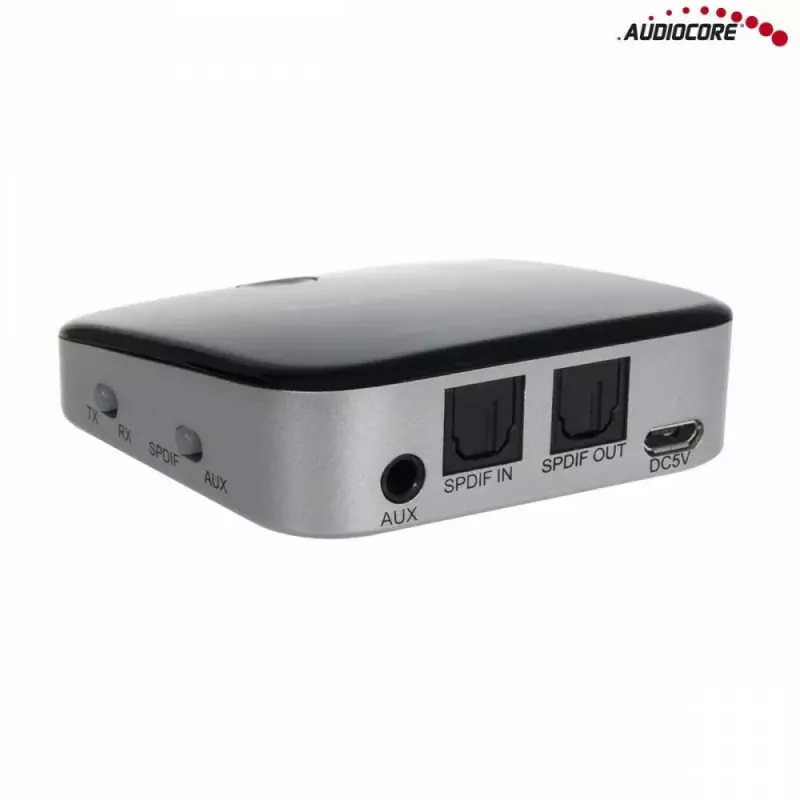 Audiocore AC830 (Baseus Qiyin) receptor Bluetooth 5.0 AUX, negro