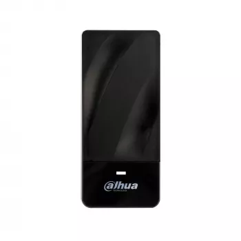 Lector RFID DAHUA ASR1200E — interfaz RS-485/Wiegand, compacto 96×43×17 mm, negro