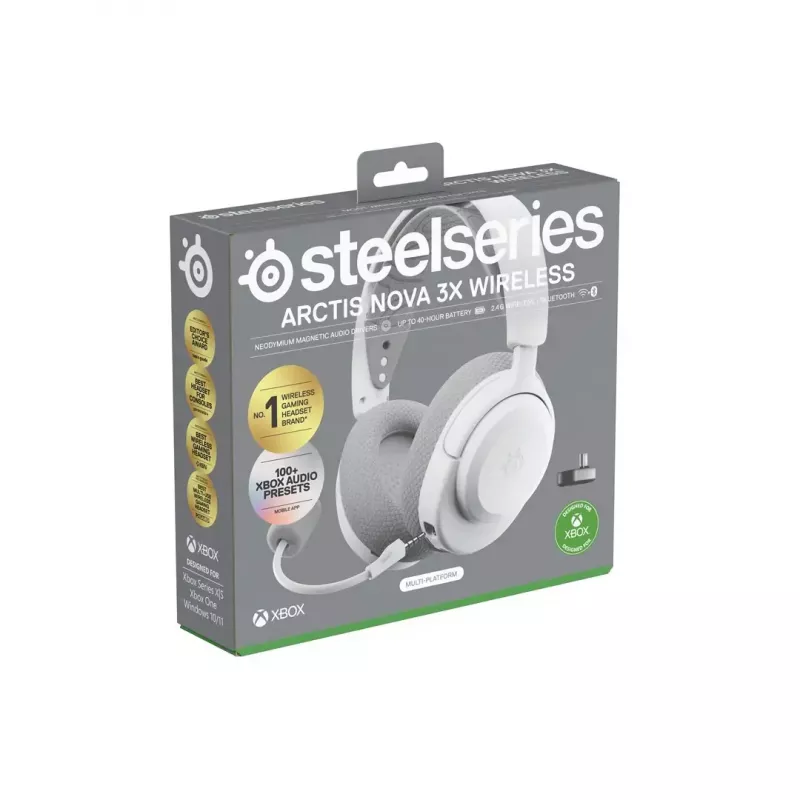 SteelSeries Arctis Nova 3X auriculares inalámbricos, Xbox, blancos