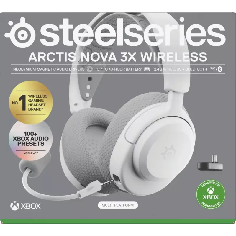SteelSeries Arctis Nova 3X auriculares inalámbricos, Xbox, blancos