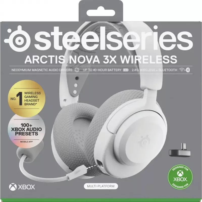 SteelSeries Arctis Nova 3X auriculares inalámbricos, Xbox, blancos