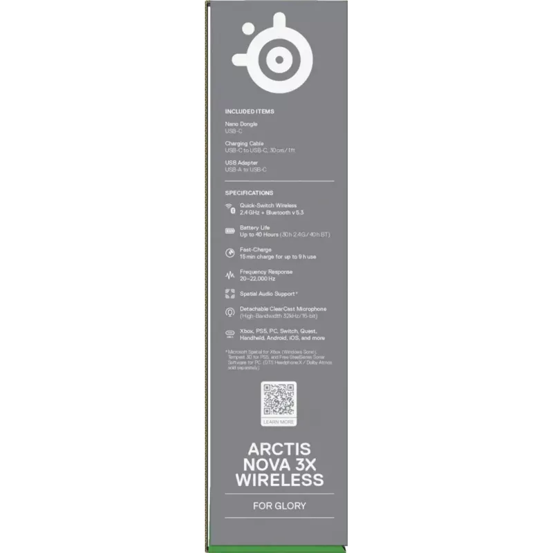 SteelSeries Arctis Nova 3X auriculares inalámbricos, Xbox, blancos