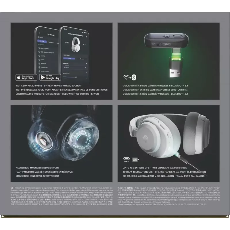 SteelSeries Arctis Nova 3X auriculares inalámbricos, Xbox, blancos