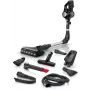 Aspirador de escoba Bosch BCS711PET — inalámbrico 18 V, 40 min de autonomía, 0,3 l sin bolsa, para suelos duros y alfombras, rojo/negro