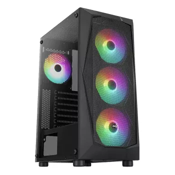 Caja de PC Aerocool Falcon ARGB Midi Tower negra
