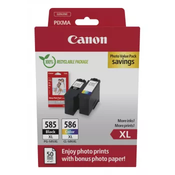 Canon PG-585XL/CL-586 PVP cartucho de tinta 2 uds. original alto rendimiento (XL) negro, cian, magenta, amarillo
