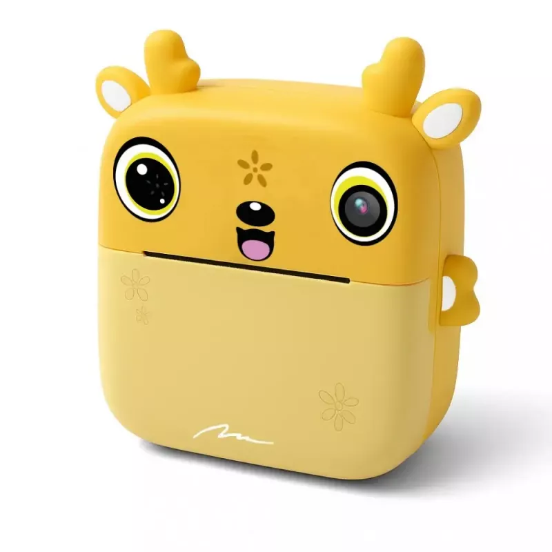 Cámara digital infantil MEDIA-TECH SNAPI MT4108 — 8 MP interpolados, LCD 1280x720, 1000 mAh, USB-C, ranura microSD, amarillo