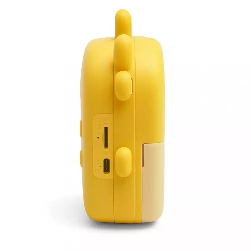 Cámara digital infantil MEDIA-TECH SNAPI MT4108 — 8 MP interpolados, LCD 1280x720, 1000 mAh, USB-C, ranura microSD, amarillo